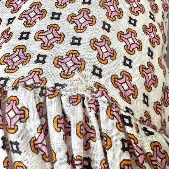 Maje Romelange Geometric Print Linen Dress NWT | Size 42 | Missing Lace Collar - Picture 3 of 7